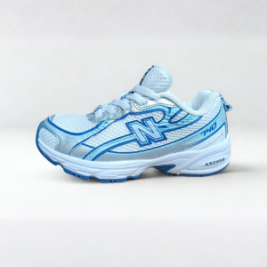 New Balance 740 Bungee Lace Ice Blue Sea Stone Kids